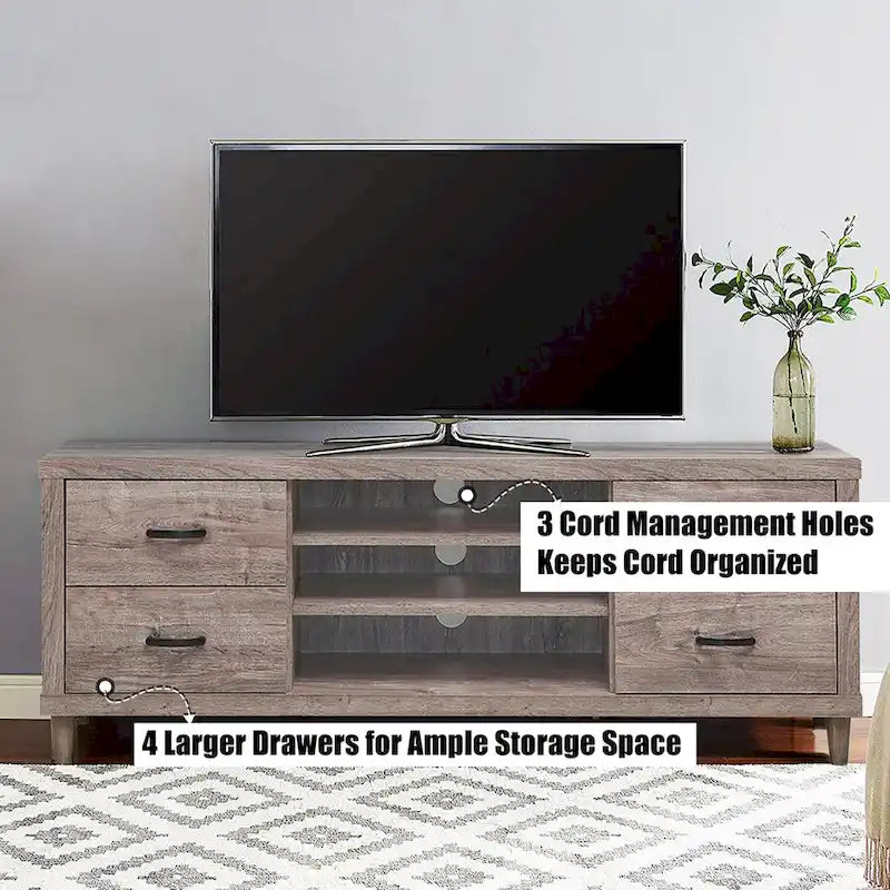 Meuble TV Costway pour TV jusqu'à 65 avec rangement - Voir détails