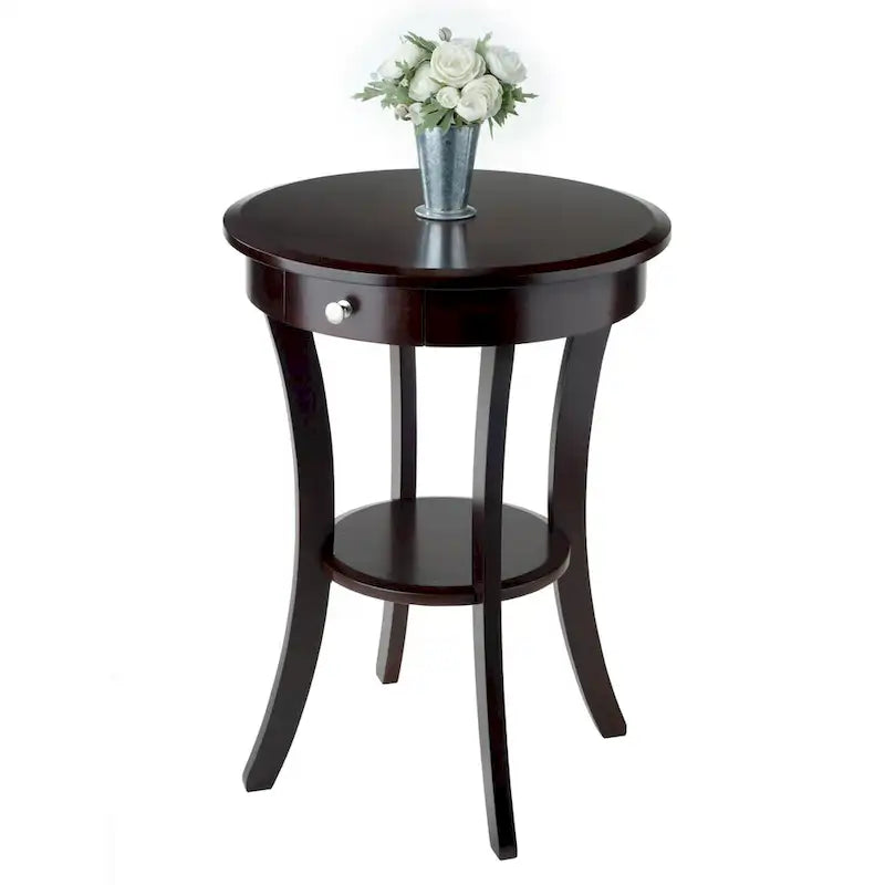 Table d'appoint ronde Sasha, cappuccino - 20L x 20P x 27H