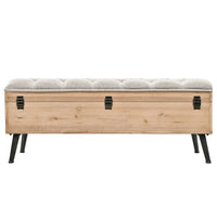 vidaXL banc de rangement 43.3 en bois de sapin massif - 43.3 x 15.7 x 19.7