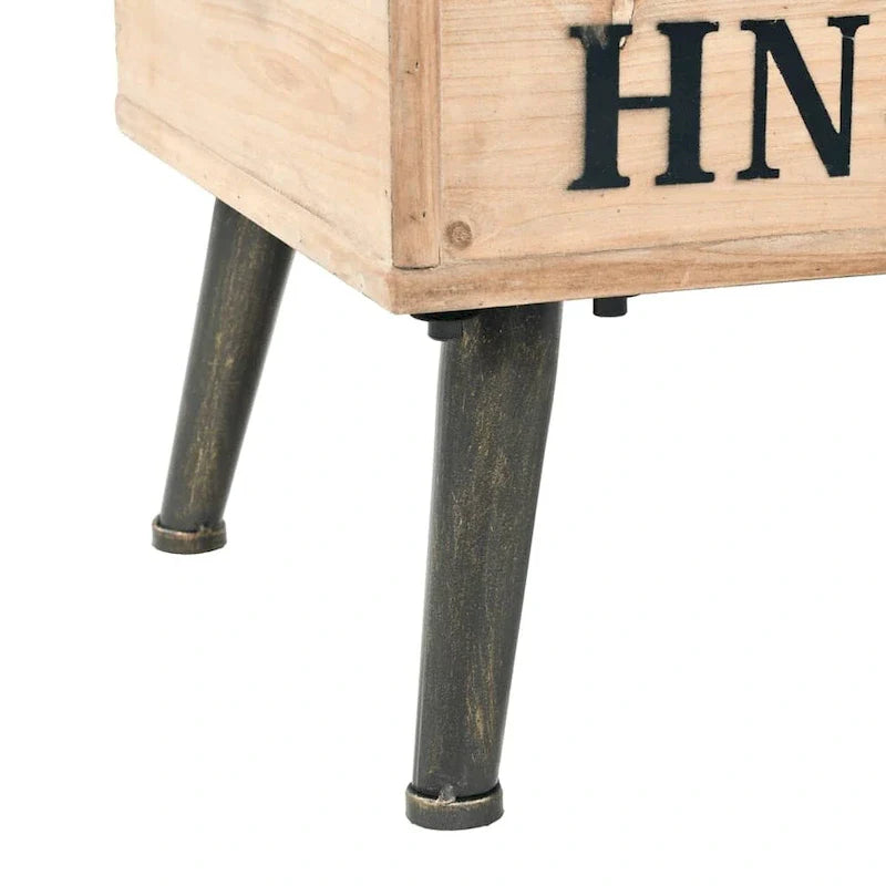 vidaXL banc de rangement 43.3 en bois de sapin massif - 43.3 x 15.7 x 19.7