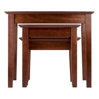 Ensemble de 3 tables gigognes Bradley, Noyer - 26,8 x 18,7 x 21,9