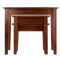 Ensemble de 3 tables gigognes Bradley, Noyer - 26,8 x 18,7 x 21,9