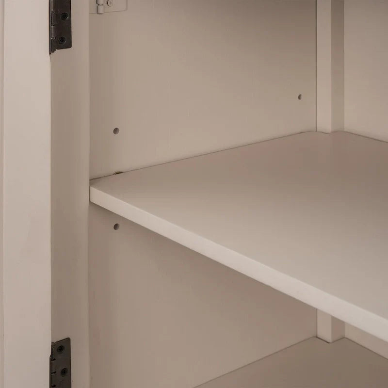 Buffet de salle à manger en bois avec portes et étagère réglable