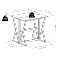Table haute à abattant 3 pièces avec tabourets de comptoir à assise coussinée, noyer et espresso