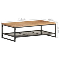 Table basse vidaXL 43,3x23,6x13,8 bois d'acacia massif - 43,3 x 23,6 x 13,8