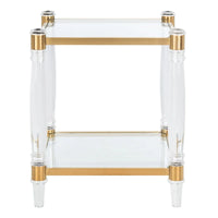 Table d'appoint en acrylique Lirie SAFAVIEH Couture - 20 L x 20 L x 24 H - 20Lx20Px24H