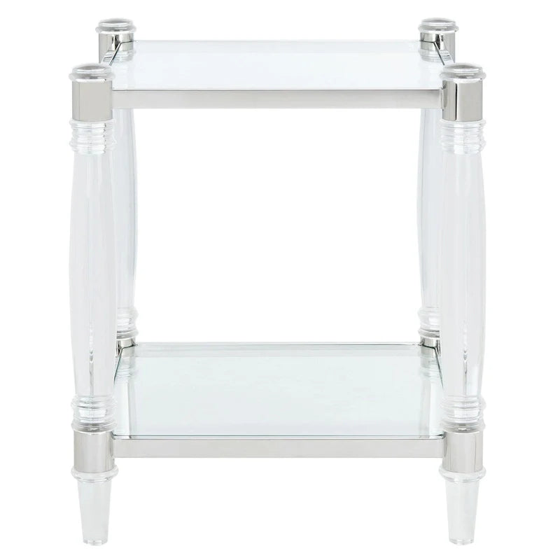 Table d'appoint en acrylique Lirie SAFAVIEH Couture - 20 L x 20 L x 24 H - 20Lx20Px24H