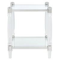 Table d'appoint en acrylique Lirie SAFAVIEH Couture - 20 L x 20 L x 24 H - 20Lx20Px24H