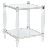 Table d'appoint en acrylique Lirie SAFAVIEH Couture - 20 L x 20 L x 24 H - 20Lx20Px24H
