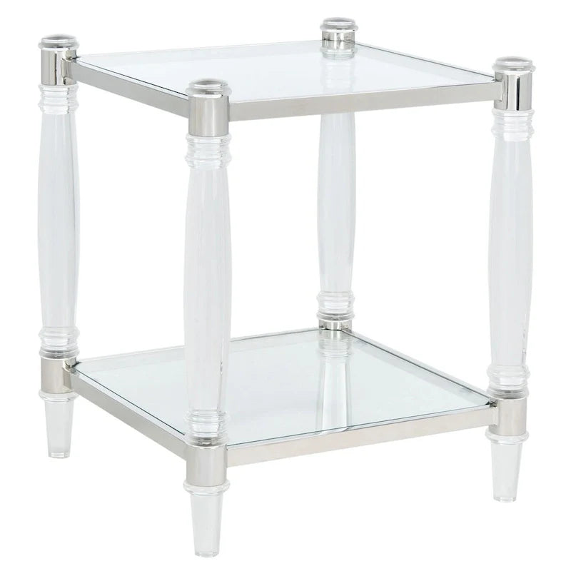 Table d'appoint en acrylique Lirie SAFAVIEH Couture - 20 L x 20 L x 24 H - 20Lx20Px24H
