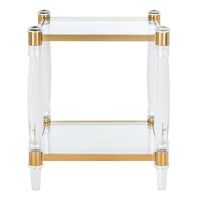 Table d'appoint en acrylique Lirie SAFAVIEH Couture - 20 L x 20 L x 24 H - 20Lx20Px24H