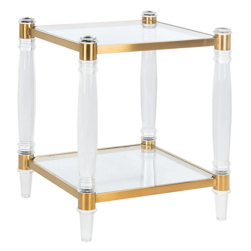 Table d'appoint en acrylique Lirie SAFAVIEH Couture - 20 L x 20 L x 24 H - 20Lx20Px24H
