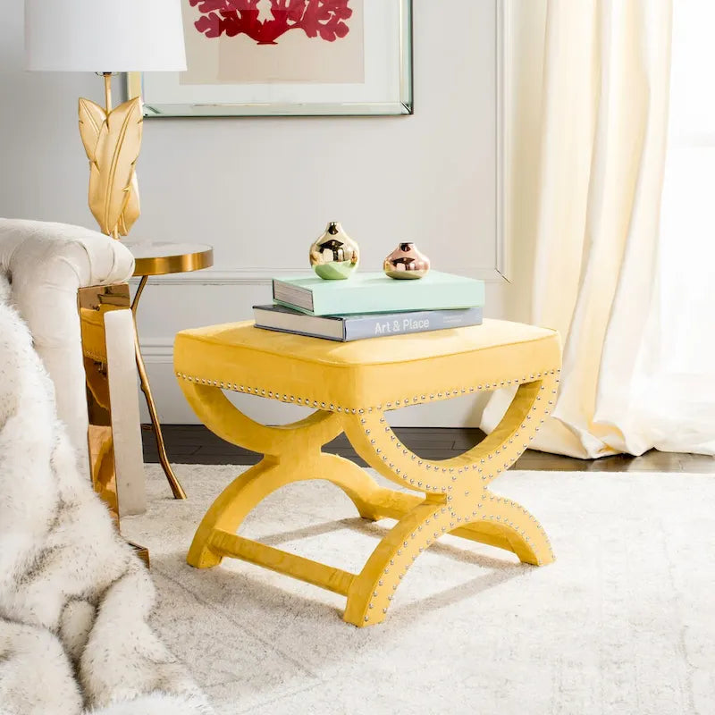 SAFAVIEH Ashanti X-Bench Pouf