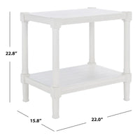 SAFAVIEH Metije Table d'appoint rectangulaire - 22 L x 15,8 P x 22,8 H - 22Lx16Px23H