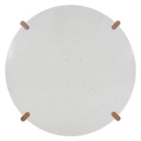 Table basse ronde SAFAVIEH Couture Sarma avec plateau en marbre – 40 po L x 40 po P x 16 po H – 40L x 40P x 16H