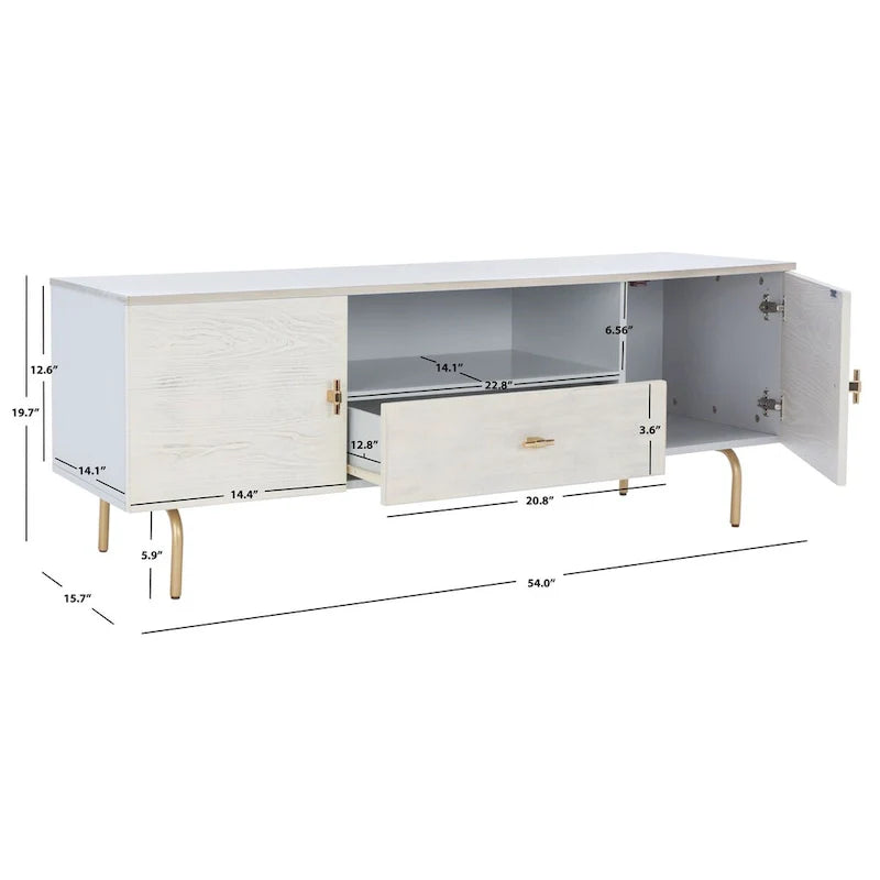 Meuble TV SAFAVIEH Lerke - 137,16 cm L x 40 cm P x 50 cm H - 137x40x50