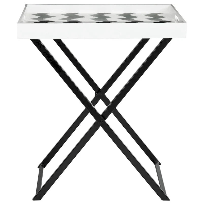 Table de service SAFAVIEH Colombine noir/blanc - 28Lx18Px32H
