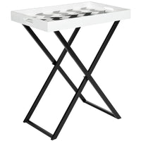 SAFAVIEH Colombine table à plateau noir/blanc - 28Lx18Px32H