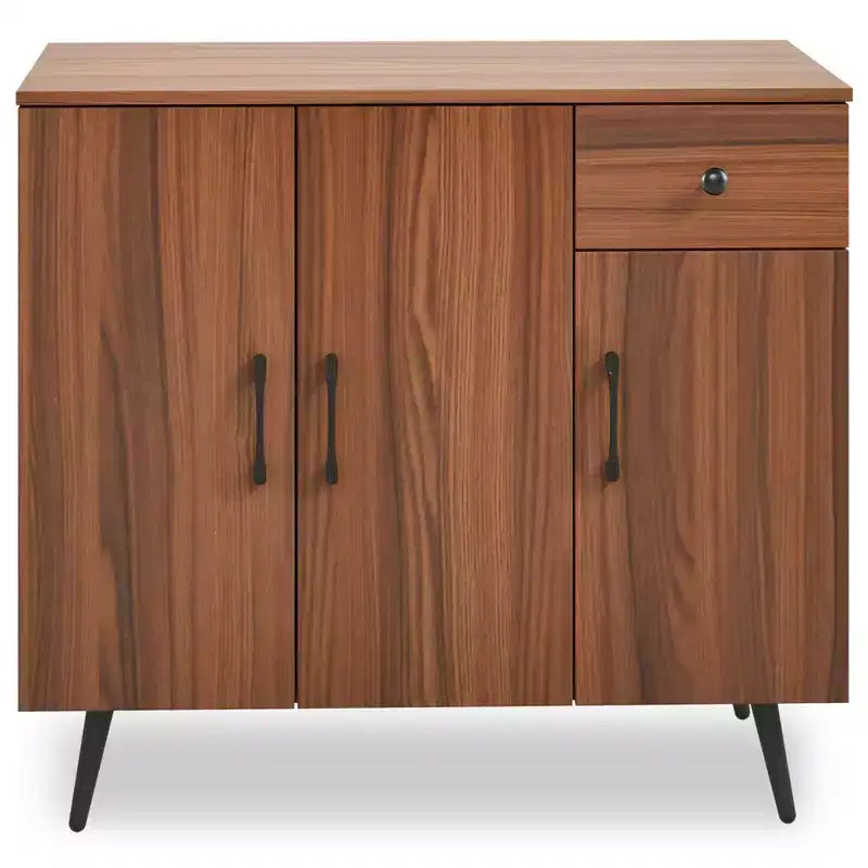 Buffet Costway avec 3 portes et tiroir coulissant, étagères réglables, kits anti-basculement