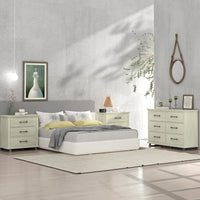 Ensemble de chambre à coucher 3 pièces de style campagnard - 2 tables de chevet et 1 commode