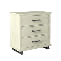 Ensemble de chambre à coucher 3 pièces de style campagnard - 2 tables de chevet et 1 commode