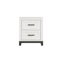 Ensemble de chambre plateforme moderne Saratoga blanc avec rangement, 3 pièces