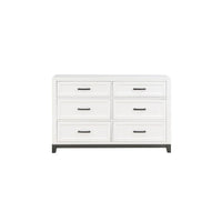 Ensemble de chambre plateforme moderne Saratoga blanc avec rangement, 3 pièces
