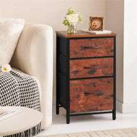Table de Chevet avec 3 Tiroirs de Rangement