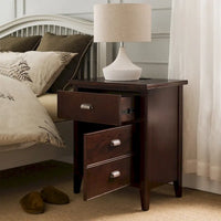 Leick Home 10522-GR Laurent Ensemble de 2 tables de nuit à 3 tiroirs