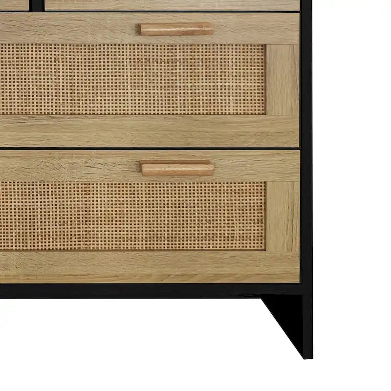 Meuble en rotin 4 tiroirs, pour chambre, salon, salle à manger