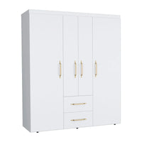 Armoire Bariloche avec tringles de suspension, étagères, 2 tiroirs