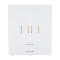 Armoire Bariloche avec tringles de suspension, étagères, 2 tiroirs