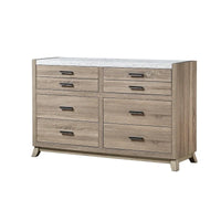 Ensemble de chambre à coucher Daemon 6 pièces, panneaux marron clair