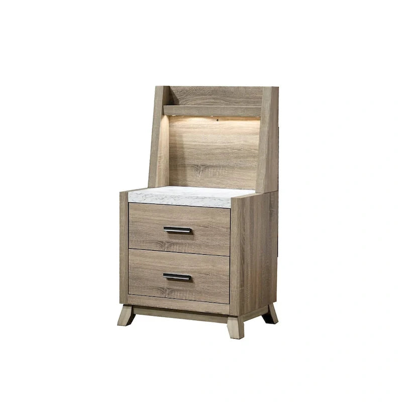 Ensemble de chambre à panneaux Daemon brun clair, 6 pièces