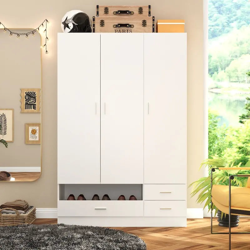 Ensemble de meubles de rangement espace de travail et garde-robe avec coiffeuse de luxe