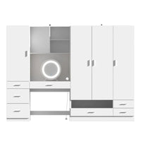 Ensemble de meubles de rangement combinant un espace de travail et une armoire avec une coiffeuse de luxe