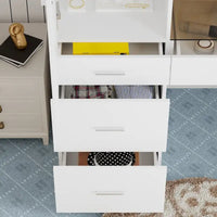 Ensemble de meubles de rangement combinant un espace de travail et une armoire avec une coiffeuse de luxe