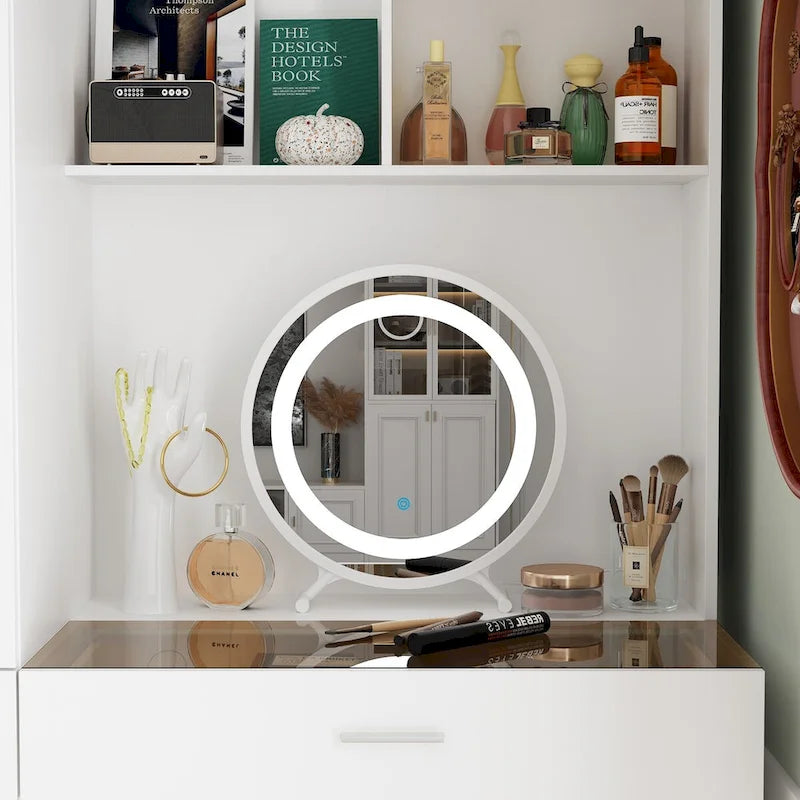 Ensemble de meubles de rangement espace de travail et garde-robe avec coiffeuse de luxe