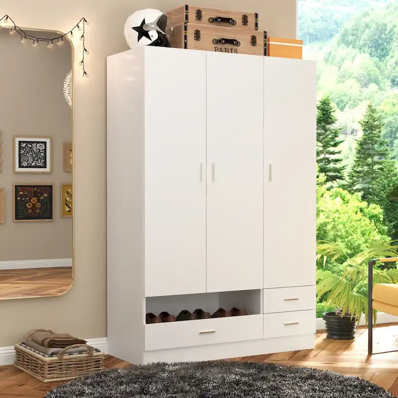 Ensemble de meubles de rangement espace de travail et garde-robe avec coiffeuse de luxe