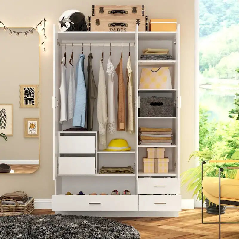 Ensemble de meubles de rangement espace de travail et garde-robe avec coiffeuse de luxe