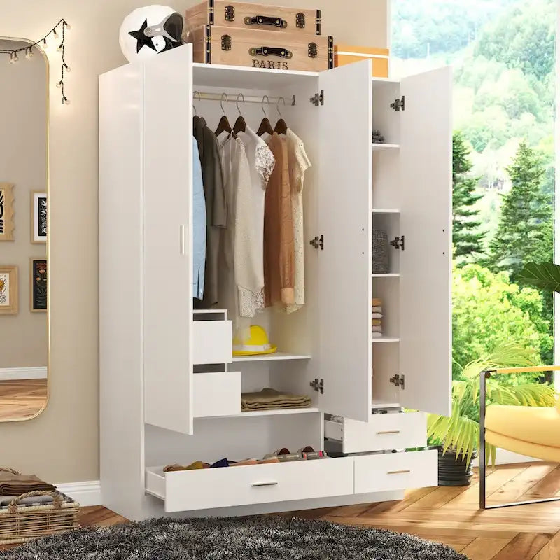 Ensemble de meubles de rangement espace de travail et garde-robe avec coiffeuse de luxe