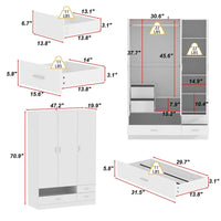 Ensemble de meubles de rangement combinant un espace de travail et une armoire avec une coiffeuse de luxe