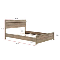 Ensemble de chambre à panneaux Daemon brun clair, 4 pièces