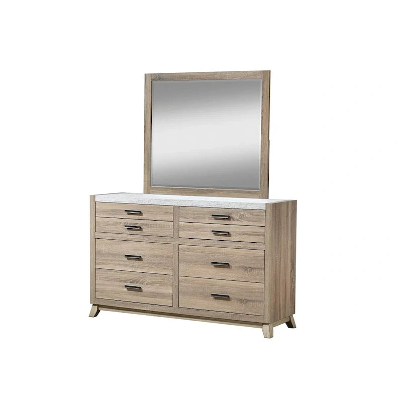 Ensemble de chambre à panneaux Daemon brun clair, 4 pièces