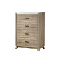 Ensemble de chambre à panneaux Daemon brun clair, 4 pièces
