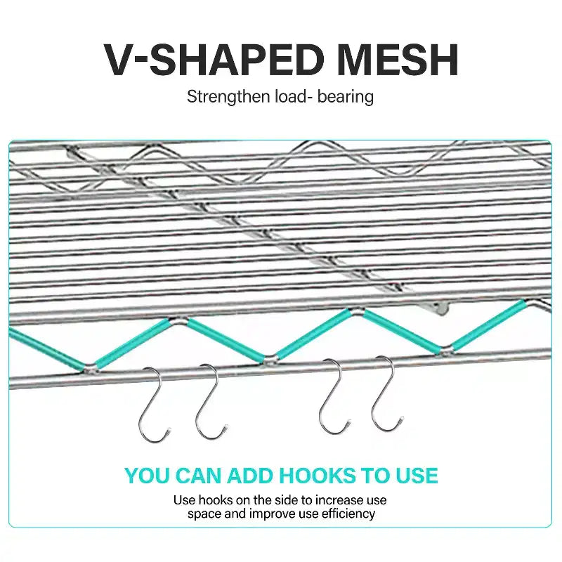 FDW rack à 5 étagères réglables en couches, acier robuste commercial pour restaurant garage cuisine