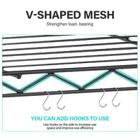 FDW rack à 5 étagères réglables en couches, acier robuste commercial pour restaurant garage cuisine