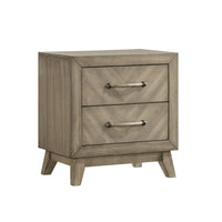 Roundhill Furniture Arena - Ensemble de chambre contemporain en bois : lit à panneau, commode, miroir, table de chevet, chiffonnier, gris antique