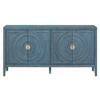 Buffet rétro à porte avec design de rainure circulaire - N/A