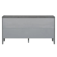 Buffet rétro à porte avec design de rainure circulaire - N/A